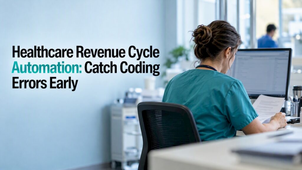 Billing specialist reviewing a healthcare claim